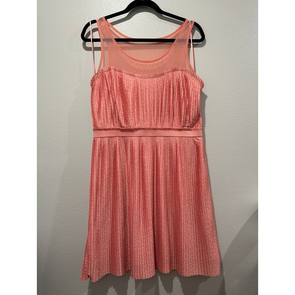 LC Lauren Conrad Pleated Polka dot dress